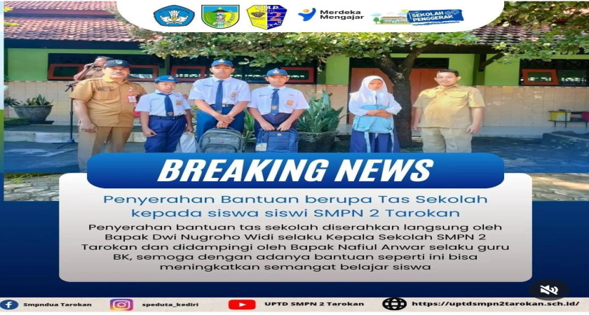 BANTUAN KEPADA SISWA BERUPA TAS SEKOLAH